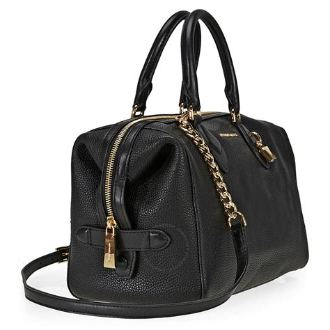 michael kors grayson large black satchel|Michael Kors large satchel purse.